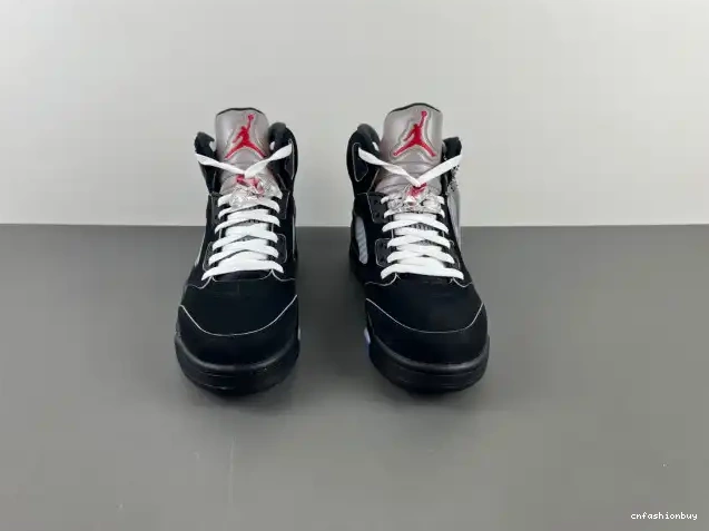 Reimagined HF3975-001 Metallic Jordan Air 5 Black 0427